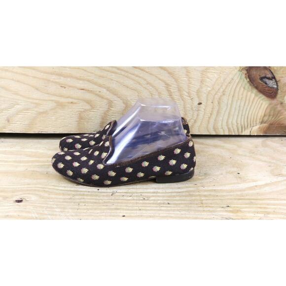 Stubbs Wootton Womens 7 Palm Beach Needlpoint Floral Loafers Slip On Shoes - Picture 1 of 7